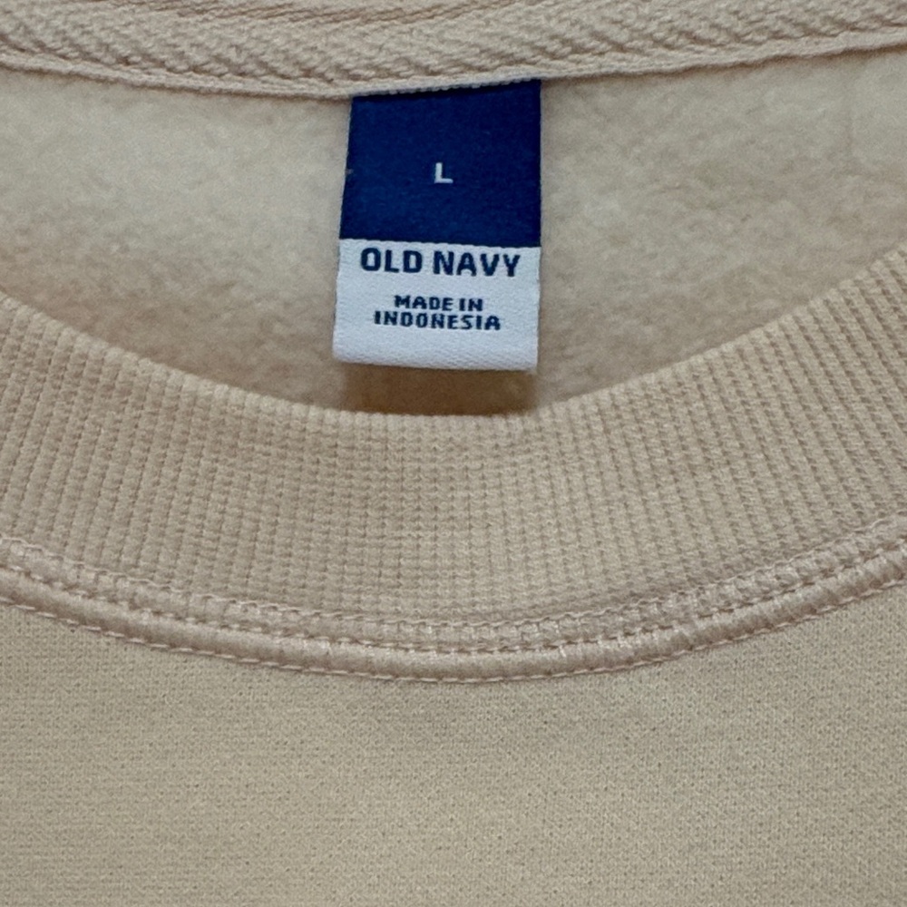 Old Navy Light Peach Crewneck Sweatshirt L - Picture 2 of 3